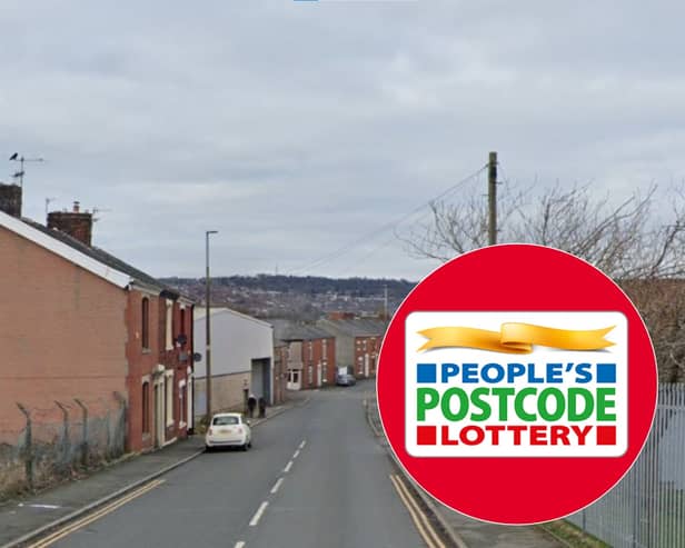 Residents on a street in Blackburn celebrated after scooping £1,000 on the People's Postcode Lottery (Credit: Google)