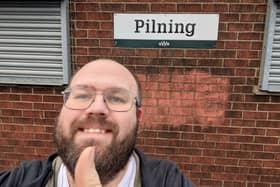 David Jones, 34, at Pilning station.