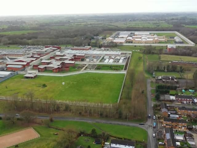 Two men were arrested after a drone was spotted flying close to HMP Wymott in Leyland