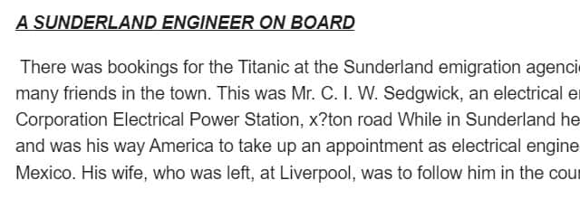 How the newspapers reported Charles Sedgwick's story after the Titanic tragedy.