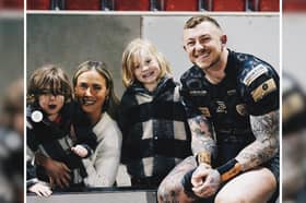 Josh and Zoe Charnley with their sons Axel (left) and Arlo (right). Credit: @joshuacharnley on Instagram