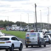 Queuing traffic on Common Edge Road during roadworks last year