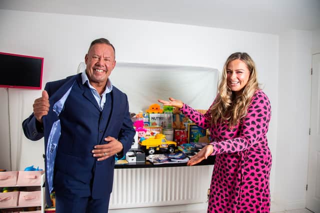 Rebecca  even won a £1k luxury suit for husband Rod (Credit: William Lailey / SWNS)