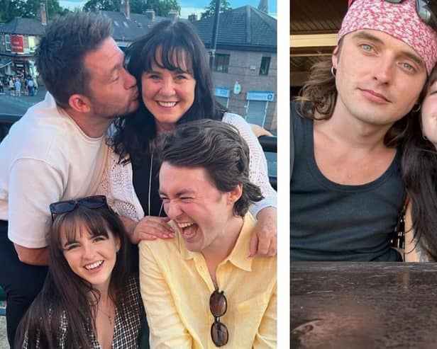 L: Coleen Nolan with her three children: Shane, Ciara and Jake. R: Ciara Fensome with her fiance, Maxx Ines. Credit: coleen_nolan on Instagram