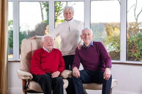 Sir Lindsay Hoyle pictured with his late father (left) announced the sad news of his passing earlier today (Sunday) on Twitter.