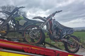 Police teamed up with United Utilities, Chorley Council and Rivington Heritage to tackle the use of off-road motorbikes (Credit: Lancashire Police)