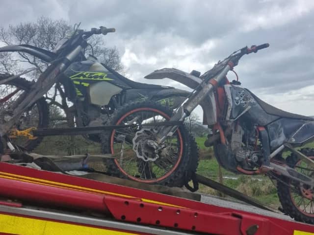 Police teamed up with United Utilities, Chorley Council and Rivington Heritage to tackle the use of off-road motorbikes (Credit: Lancashire Police)