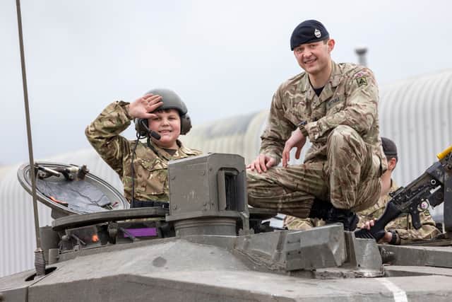 The 11-year-old managed to live out his dream of spending the day as a soldier thanks to Badger Squadron and Make-A-Wish UK (Credit: David Hartley)
