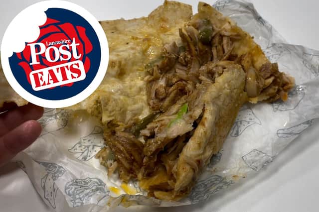 The chicken shawarma wrap at Damascus, Preston