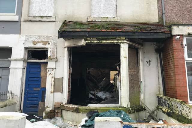 The property on Palatine Road has been in this state for years. (Credit: The Blackpool Lead)