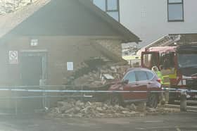 The scene of the crash off Garstang High Street on Saturday