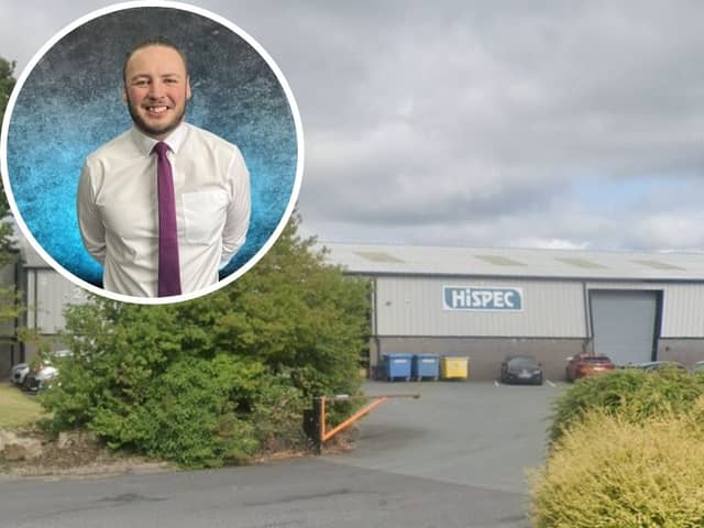 Main image: Hispec in the North Business Park. Inset: Managing director of Hispec Chris Loughlin.