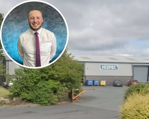 Main image: Hispec in the North Business Park. Inset: Managing director of Hispec Chris Loughlin.