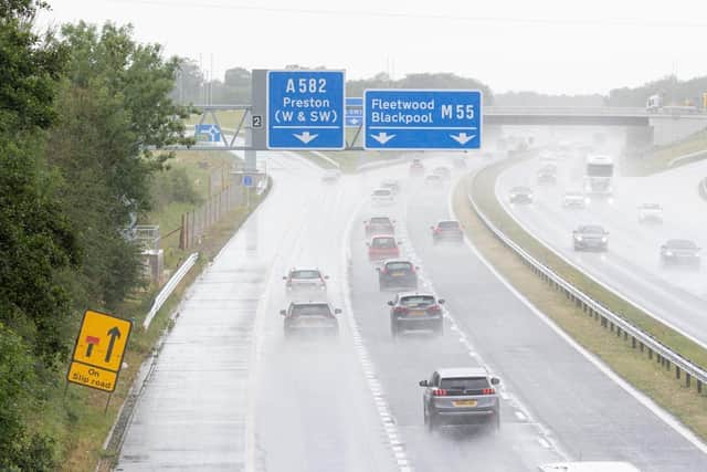 A service station could spring up alongside the new junction 2 of the M55 , which opened last year 