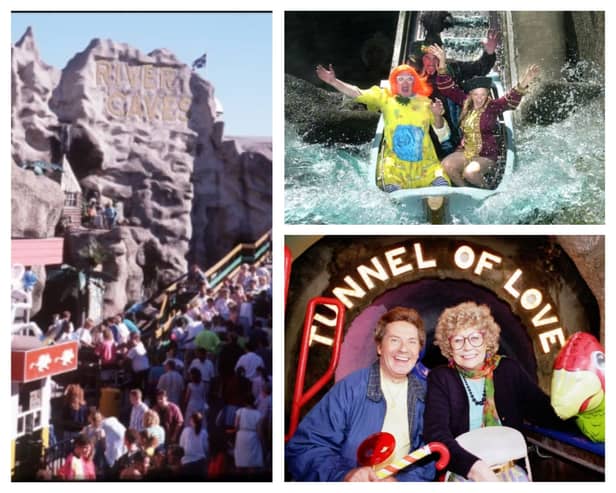 The River Caves ride is more than 115 years old. Here's some pictures from our archive, including one of the late Liz Dawn (Vera Duckworth) riding it in 1994.