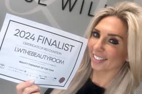 Louise Williamson, 45, who runs LW The Beauty Room from The Footroom in Broughton, has been nominated for Beauty Therapist of the Year at the 2024 UK Hair and Beauty Awards. 
