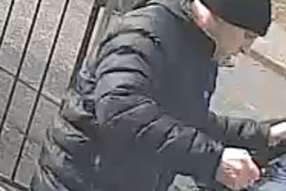 Lancashire Police want to speak to this man in connection with a machete attack in Lancaster