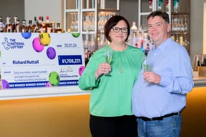 Jackpot! Euromillions winners Richard and Debbie Nuttall.