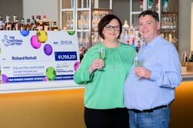 Jackpot! Euromillions winners Richard and Debbie Nuttall.