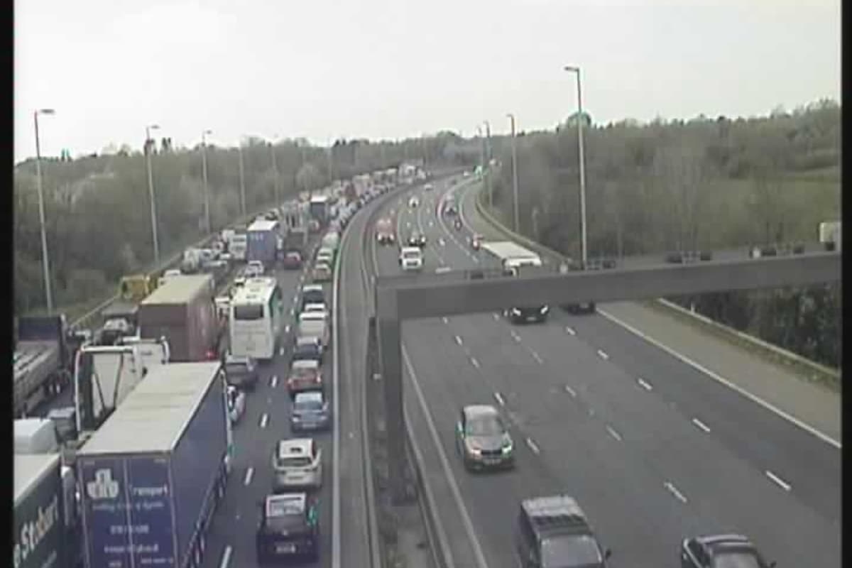Collision involving pedestrian and vehicle closes M6 northbound