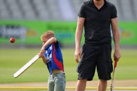 Andrew 'Freddie' Flintoff with Rocky as a young boy
