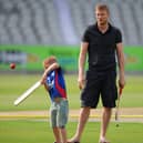 Andrew 'Freddie' Flintoff with Rocky as a young boy