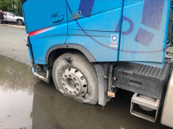 Damage to the lorry
