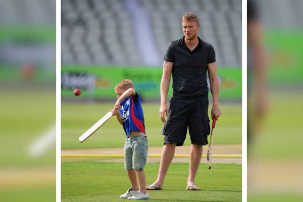 Andrew 'Freddie' Flintoff with Rocky as a young boy