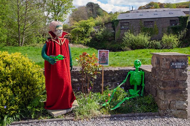 Mars Attacks! themed scarecrow during Wray Scarecrow Festival