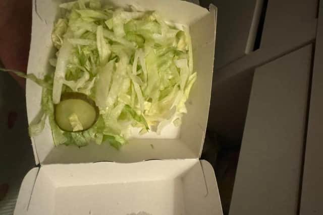 Leah's 'Big Mac' from McDonald's in Rigby Road, Blackpool on Saturday