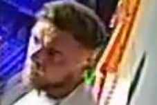 The man is wanted in connection with an assault in in Kirkham, which left a man with a serious injury.