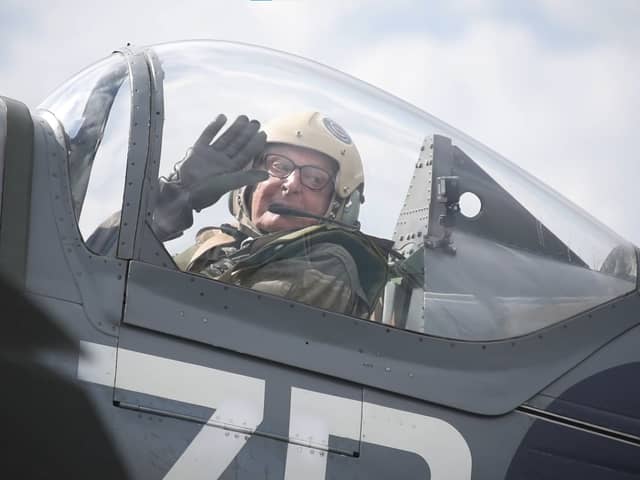 Alan Taylor marked his 86th birthday with a thrilling flight in a Spitfire