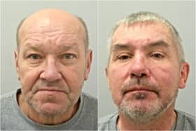 Laimonas Prascevicius (left) and Rimantas Vystartas (right) were given life sentences for murdering a man in Nelson (Credit: Lancashire Police)