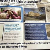 The factually incorrect Tory election leaflet in the Blackburn and Darwen area of Lancashire (Credit: Kate Hollern/ SWNS)