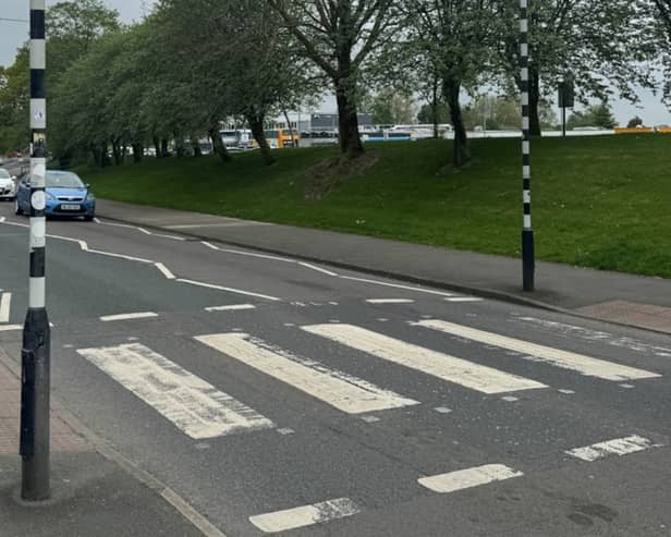 The zebra crossing on Sharoe Green Lane is being upgraded to a controlled puffin crossing (Credit: Lancashire County Council)