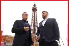 Sir Keir Starmer and Chris Webb campaigning in Blackpool