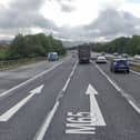 The M65 was closed between junction 4 and 5 this afternoon due to a crash