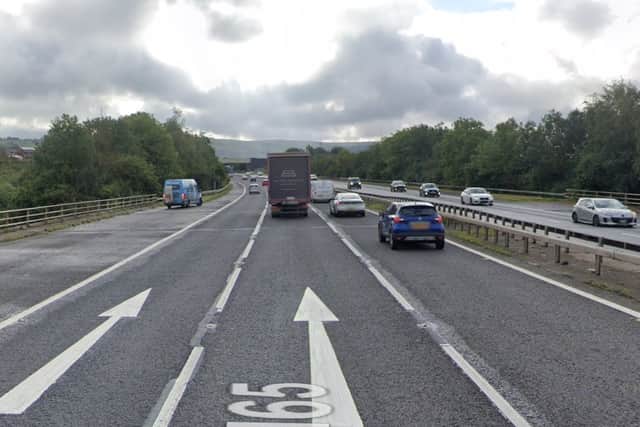 The M65 was closed between junction 4 and 5 this afternoon due to a crash