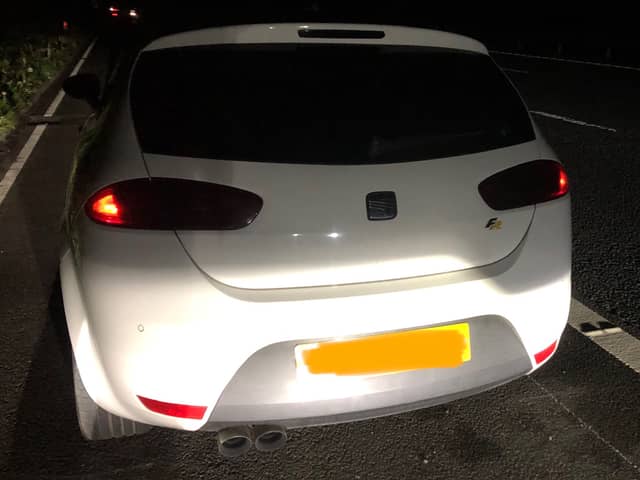 The driver of this vehicle was arrested for drink driving.