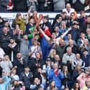 Preston North End fans enjoy the pre-match atmosphere