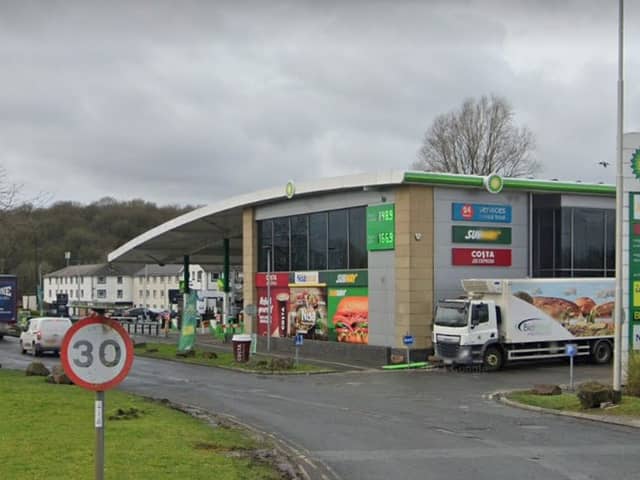 Two men were arrested after £35k in cash was discovered in a car near the Tickled Trout Service Station (Credit: Google)