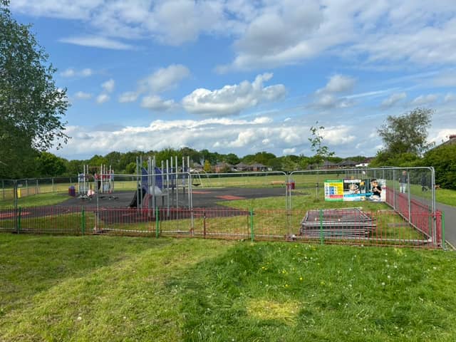 Contractors are currently on site at King George V Playing Field play area in Penwortham which has been fenced off. 