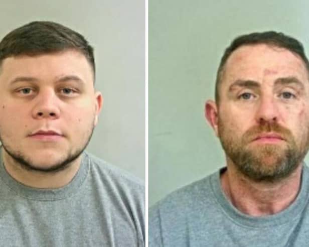 Corrupt prison officer James Gregson, 21, left, and jailed gunman Paul Matheson, right