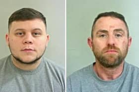 Corrupt prison officer James Gregson, 21, left, and jailed gunman Paul Matheson, right
