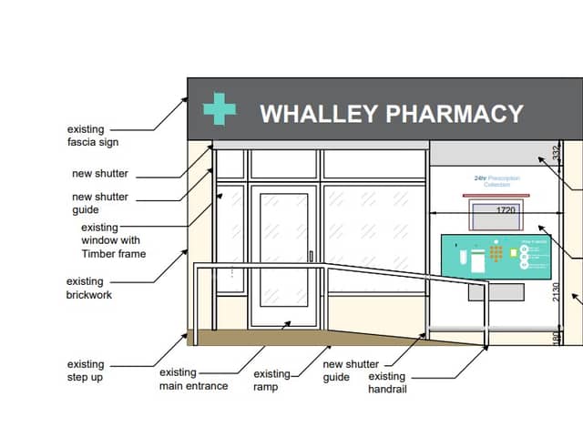 The MedPoint proposal for Whalley Pharmacy. Credit: MD Design/RVBC