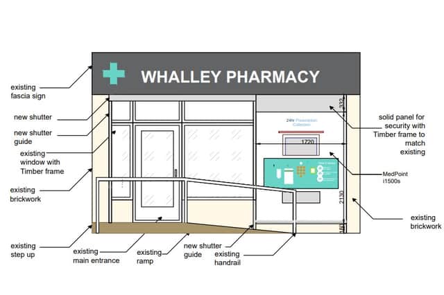 The MedPoint proposal for Whalley Pharmacy. Credit: MD Design/RVBC