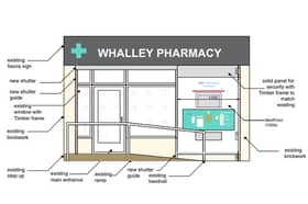 The MedPoint proposal for Whalley Pharmacy. Credit: MD Design/RVBC