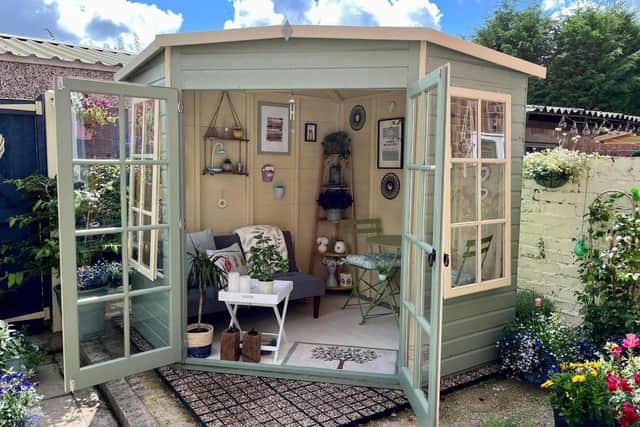 Andie Makin has entered ‘Andie’s Peace Retreat’ into the cabin/summerhouse category.
