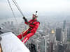 Alfie Boe abseils down the Empire State Building for Outward Bound Trust alongside Jared Leto