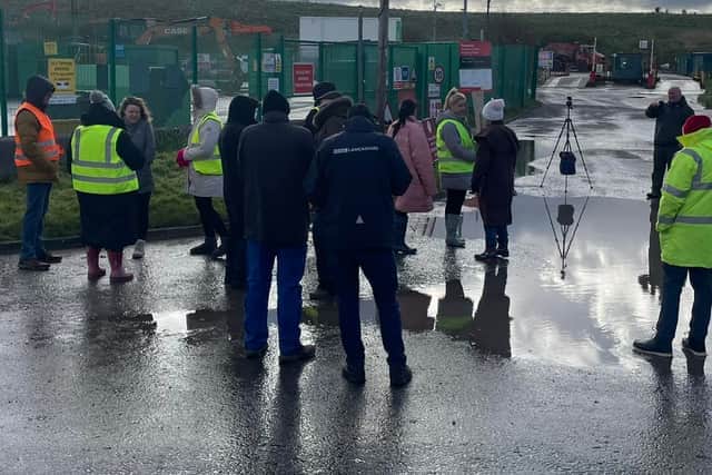 An earler Stop the Stinkn protest in Fleetwood in April